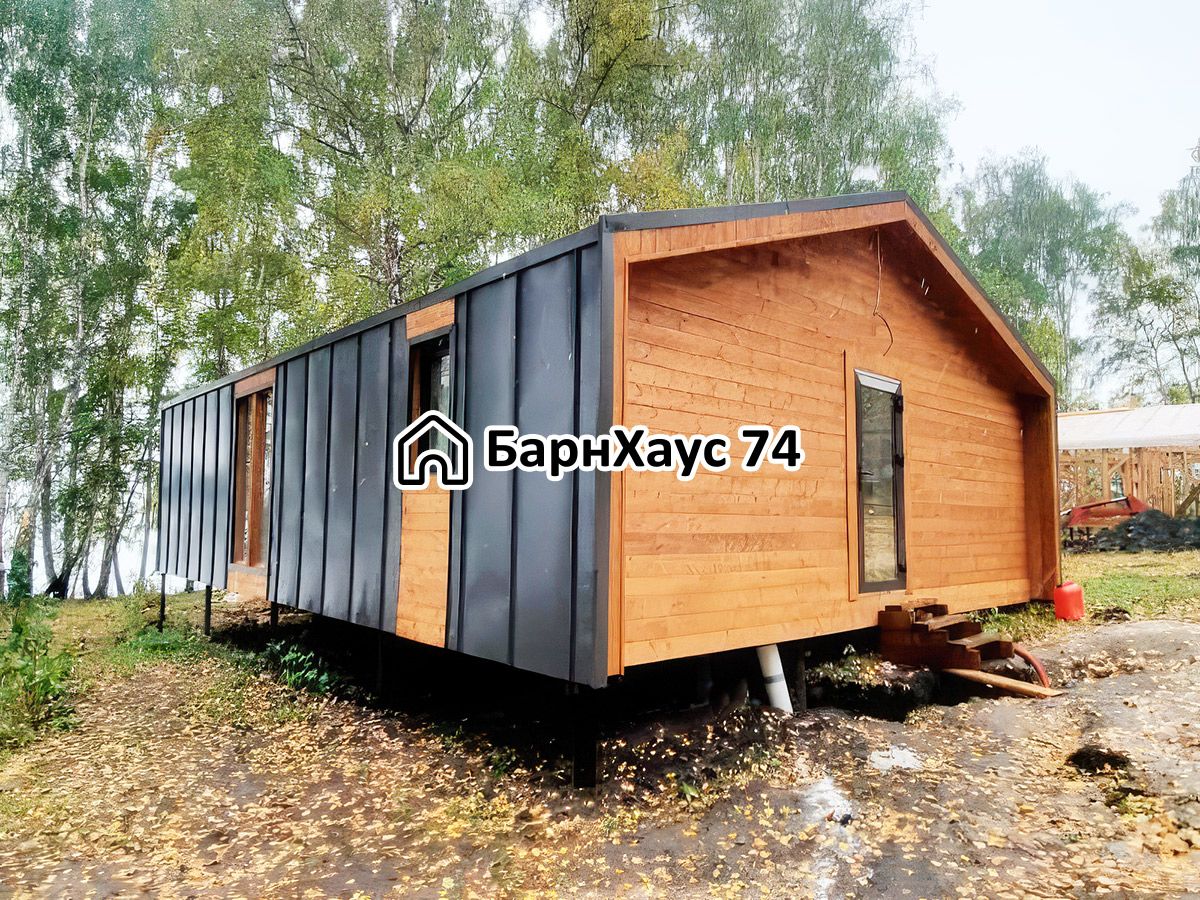 2 дома 7,5×6 + террасы 7,5×3, Миасское — построенный объект Барнхаус74 — фото 3