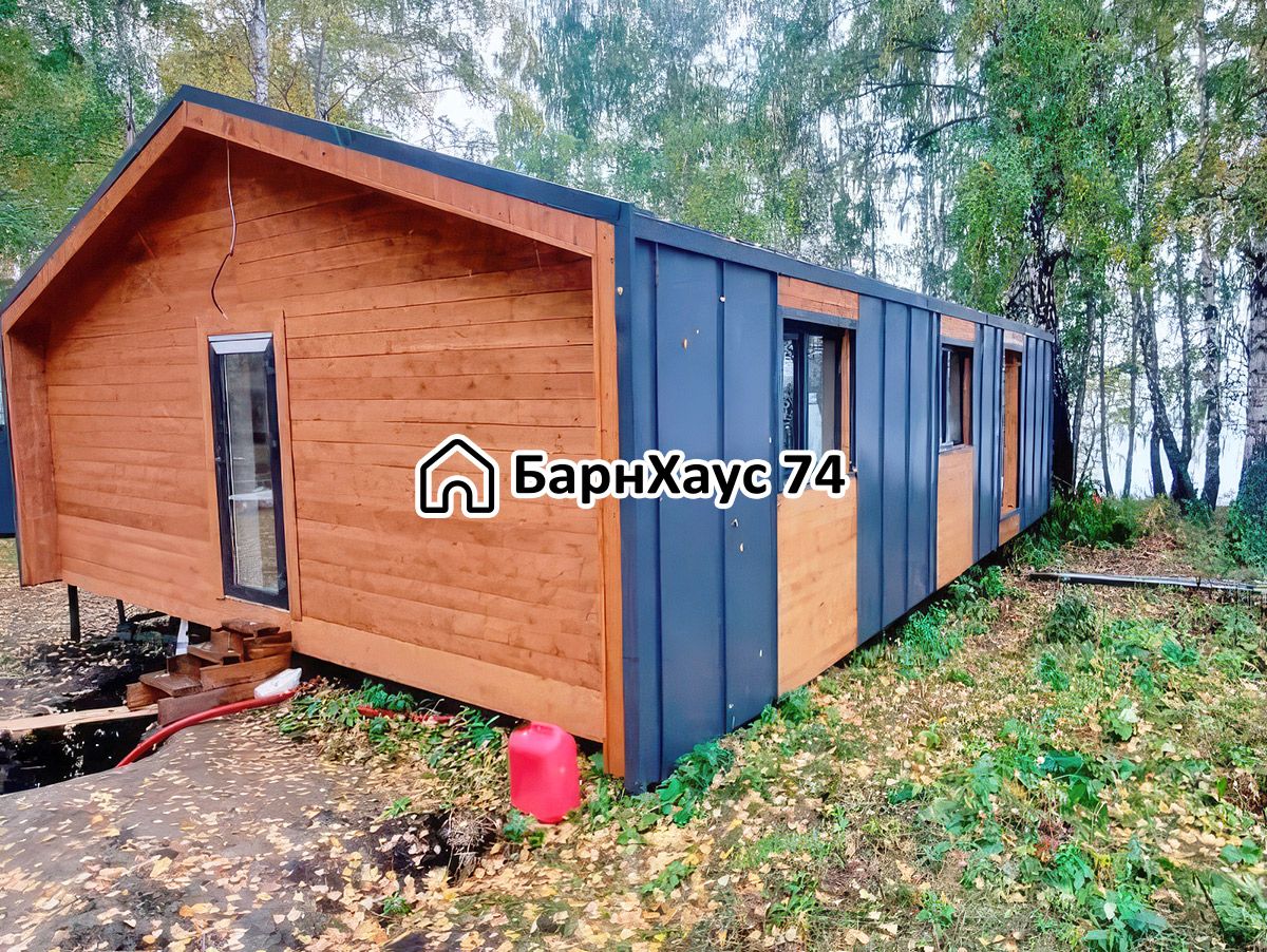 2 дома 7,5×6 + террасы 7,5×3, Миасское — построенный объект Барнхаус74 — фото 4