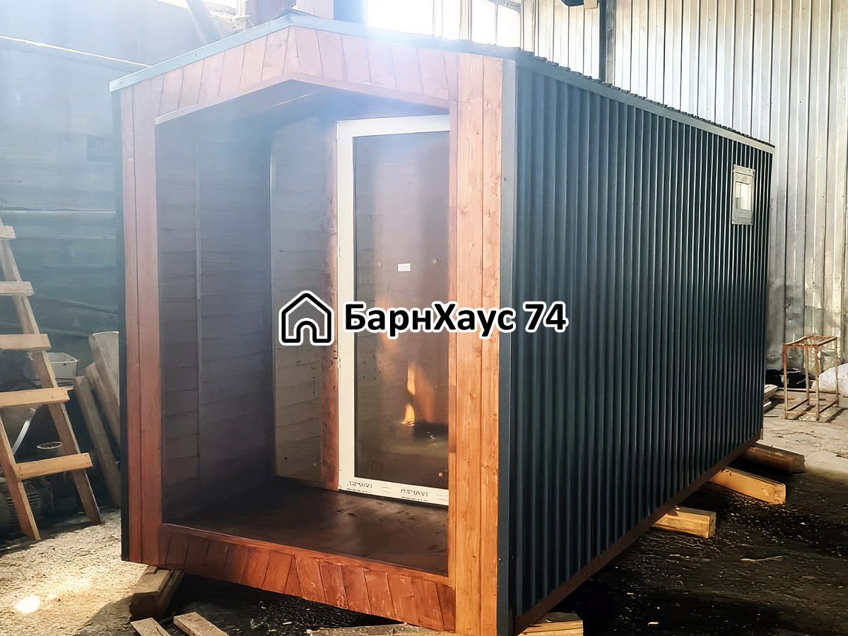 Баня 2×4 перевозная — построенный объект Барнхаус74