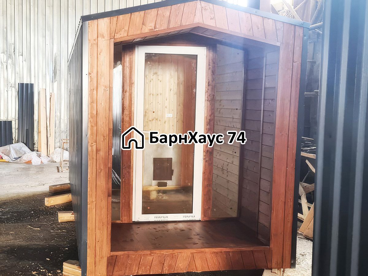 Баня 2×4 перевозная — построенный объект Барнхаус74 — фото 2