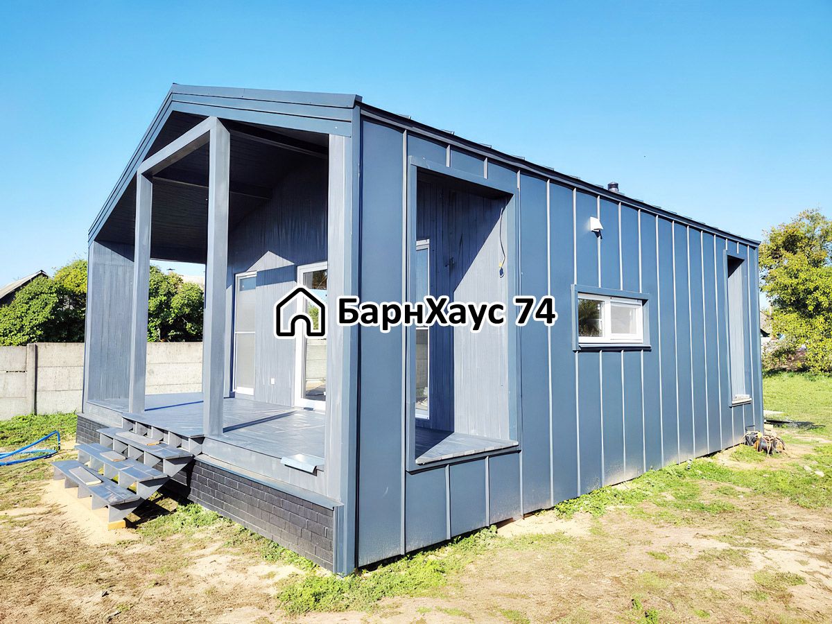 Дом 6,5×8 с террасой, Кременкуль — построенный объект Барнхаус74
