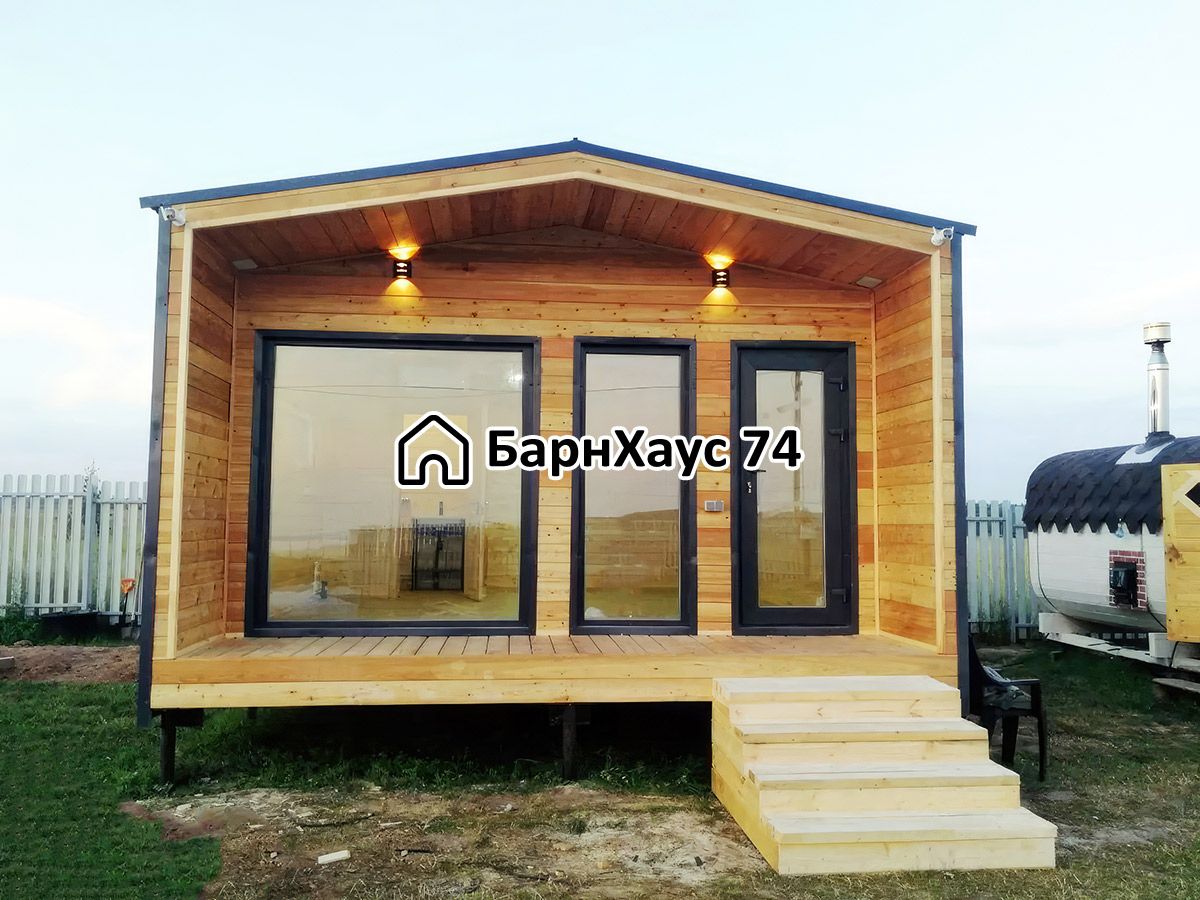 Дом 6×6 с террасой, Увильды — построенный объект Барнхаус74 — фото 2