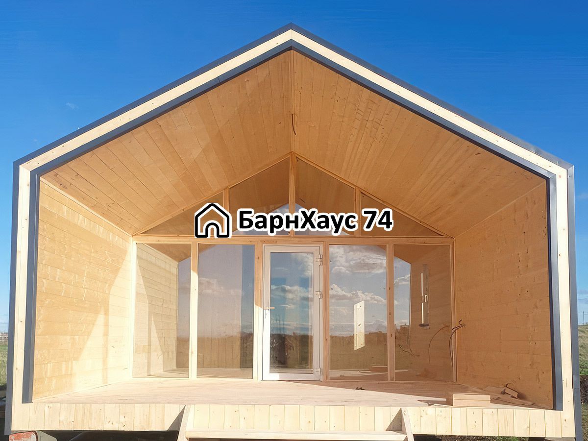 Дом 6×8 с террасой, Увильды — построенный объект Барнхаус74