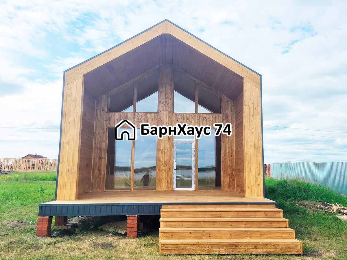 Дом 6×8 с террасой, Журавли — построенный объект Барнхаус74