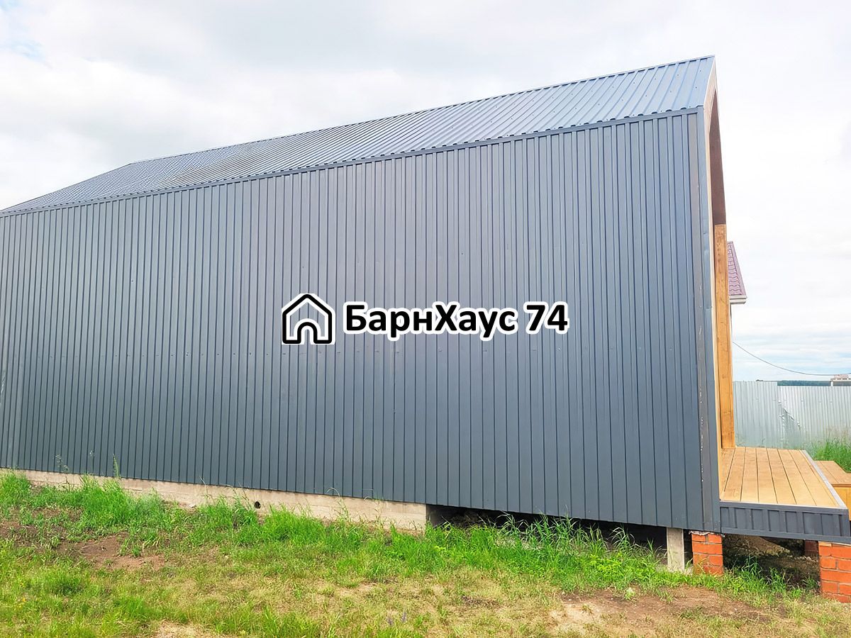 Дом 6×8 с террасой, Журавли — построенный объект Барнхаус74 — фото 2