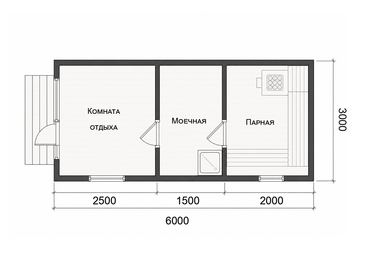 Баня 3×6 — баня барнхаус под ключ от Барнхаус74 — фото 2